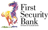 First Security Bank multicolored horse logo - Division of Glacier Bank